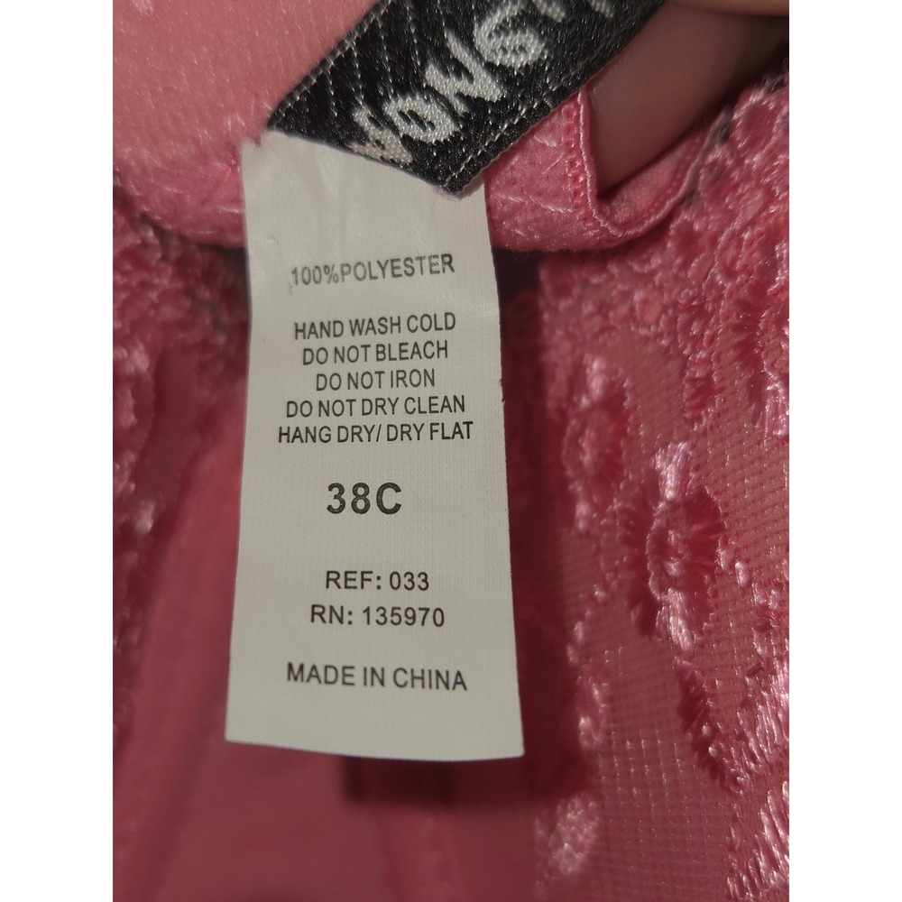 Honeydew Intimates Indian Pink Embroidered Contour Bra 38C Convertible Straps - Picture 8 of 8